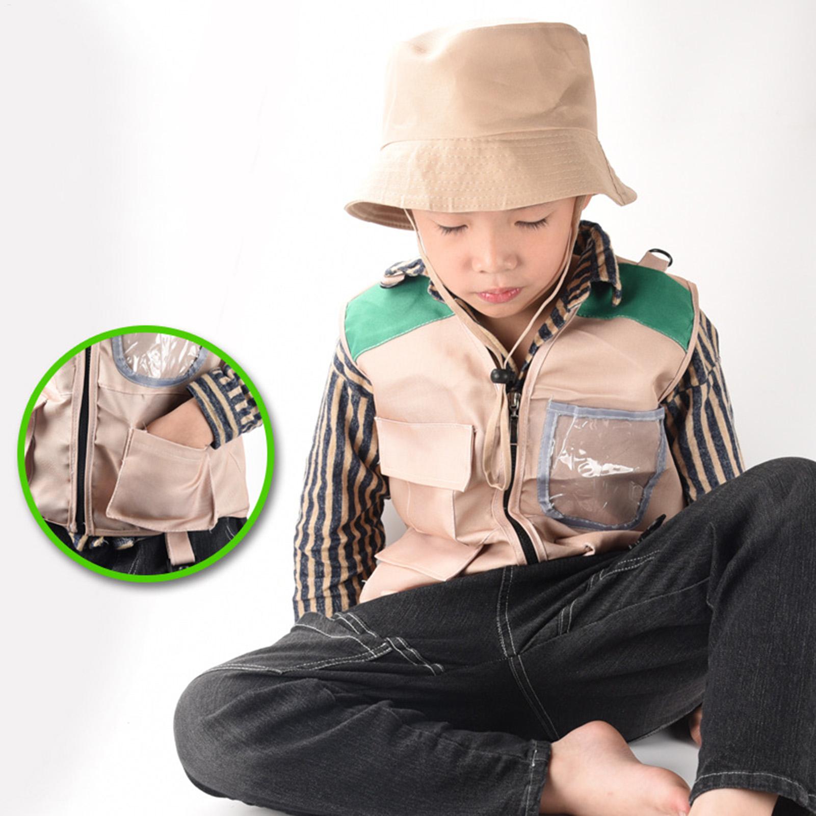 Outdoor Adventure Kit For Boys - Chaleco y Sombrero de Explorador para