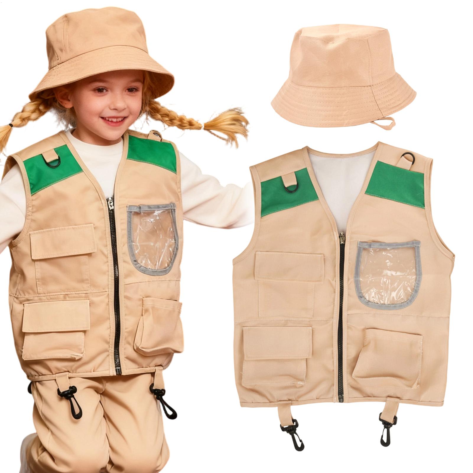 Outdoor Adventure Kit For Boys - Chaleco y Sombrero de Explorador para