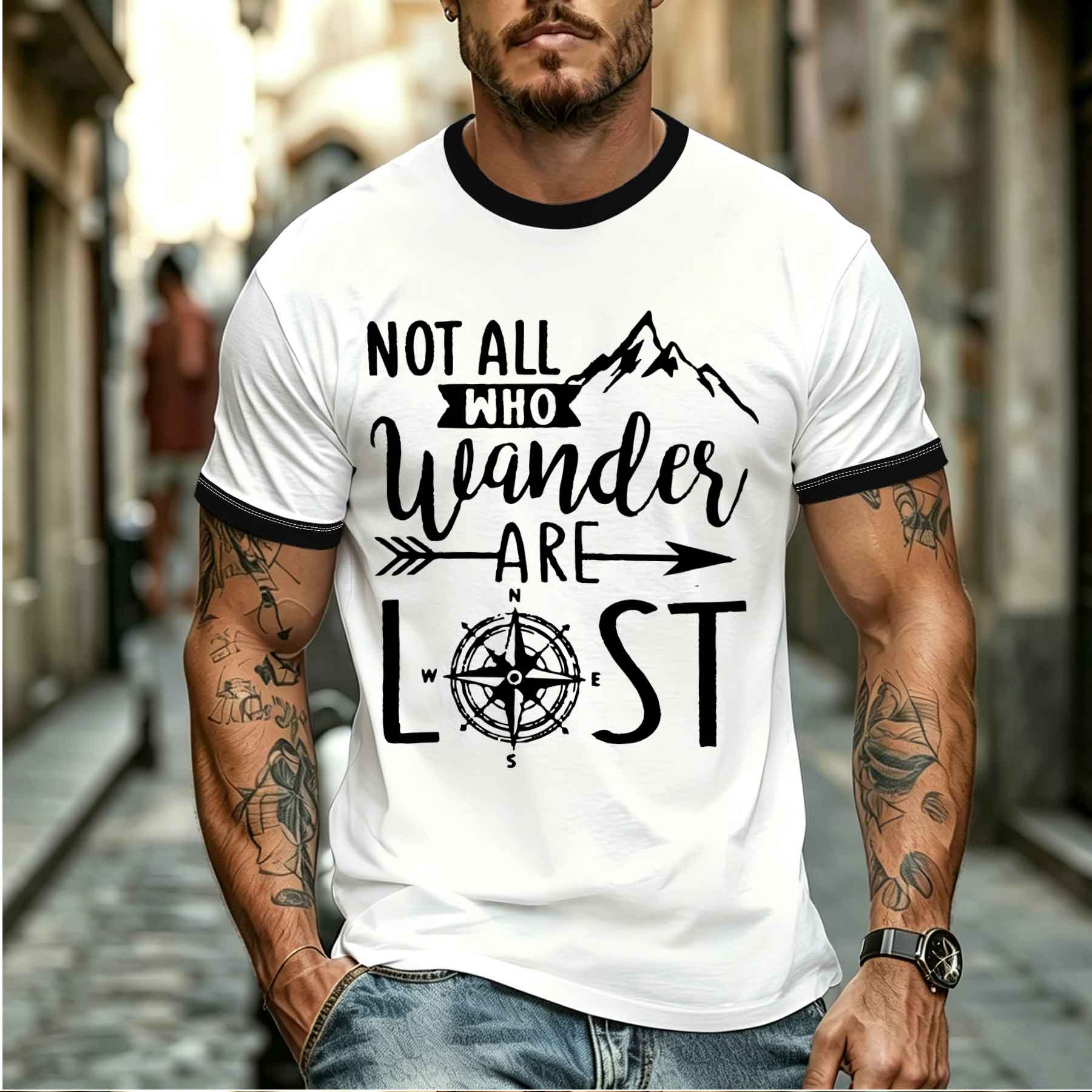 Outdoor Adventure Quotes Short - Camiseta de aventura para hombre, modelo