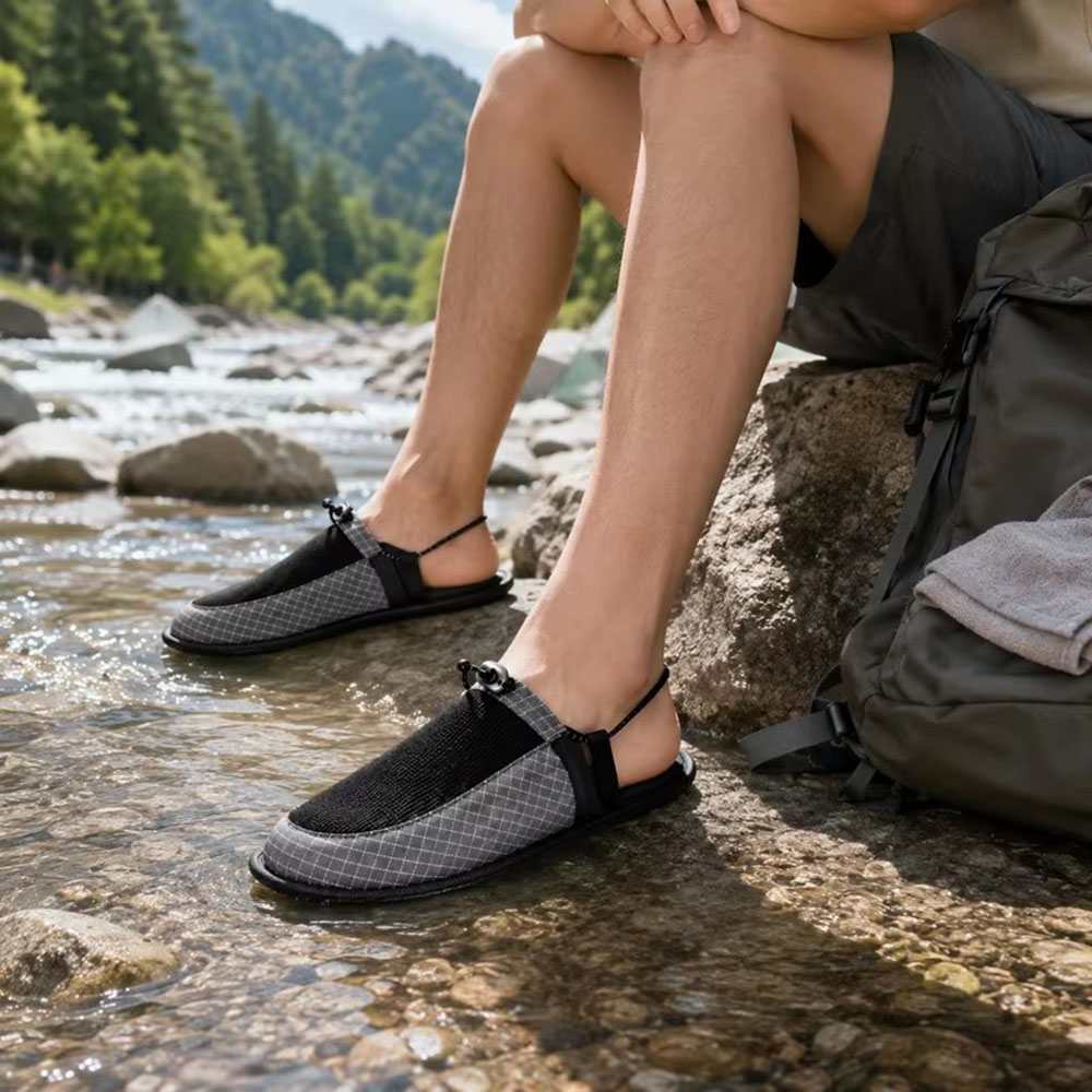 Outdoor Adventure Shoes - Sandalias Plegables de Secado Rápido, Antideslizantes,