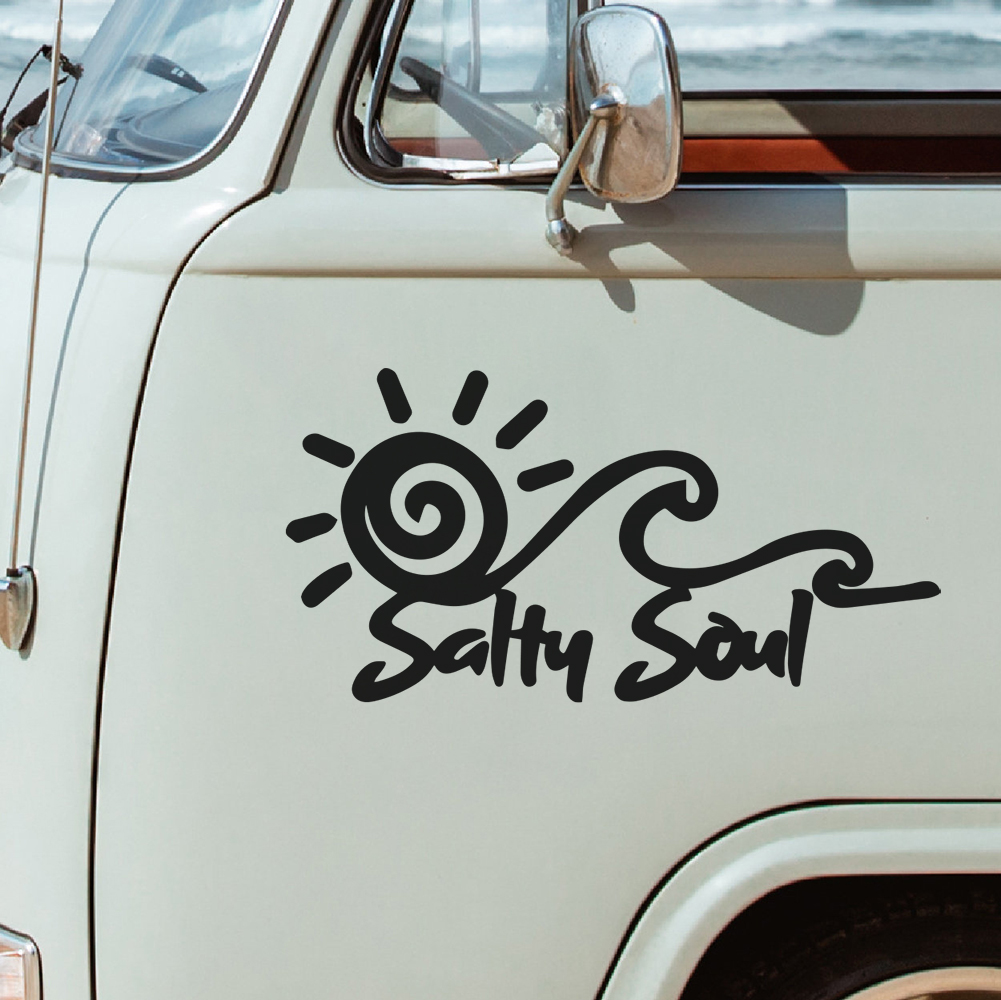Outdoor Adventure Rv - Calcomanías de vinilo Salty Soul para