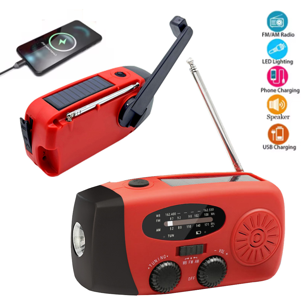 Emergency Radio Solar - Radio de emergencia con manivela Solar