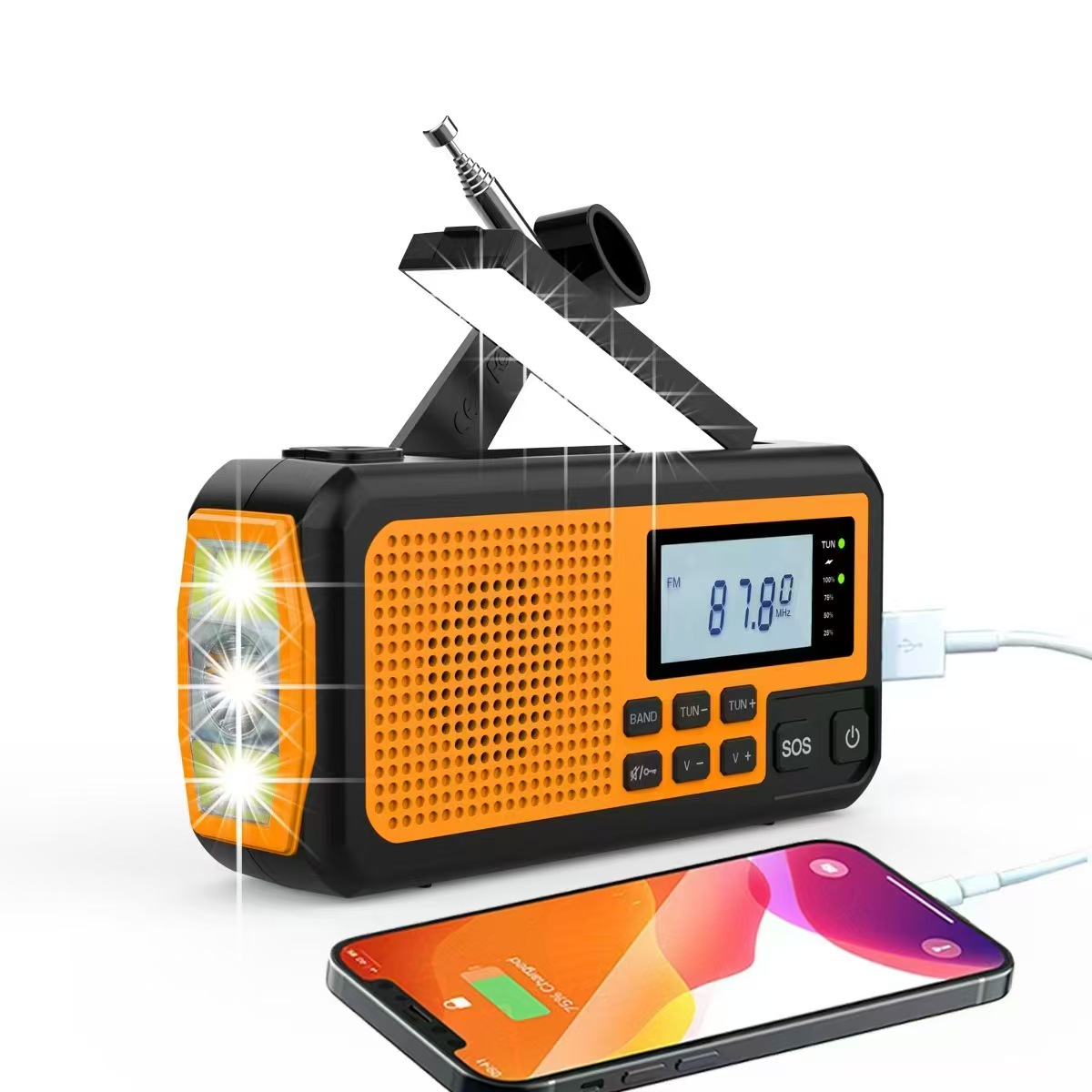 Emergency Radio Solar - Para regalo de Navidad español Radio