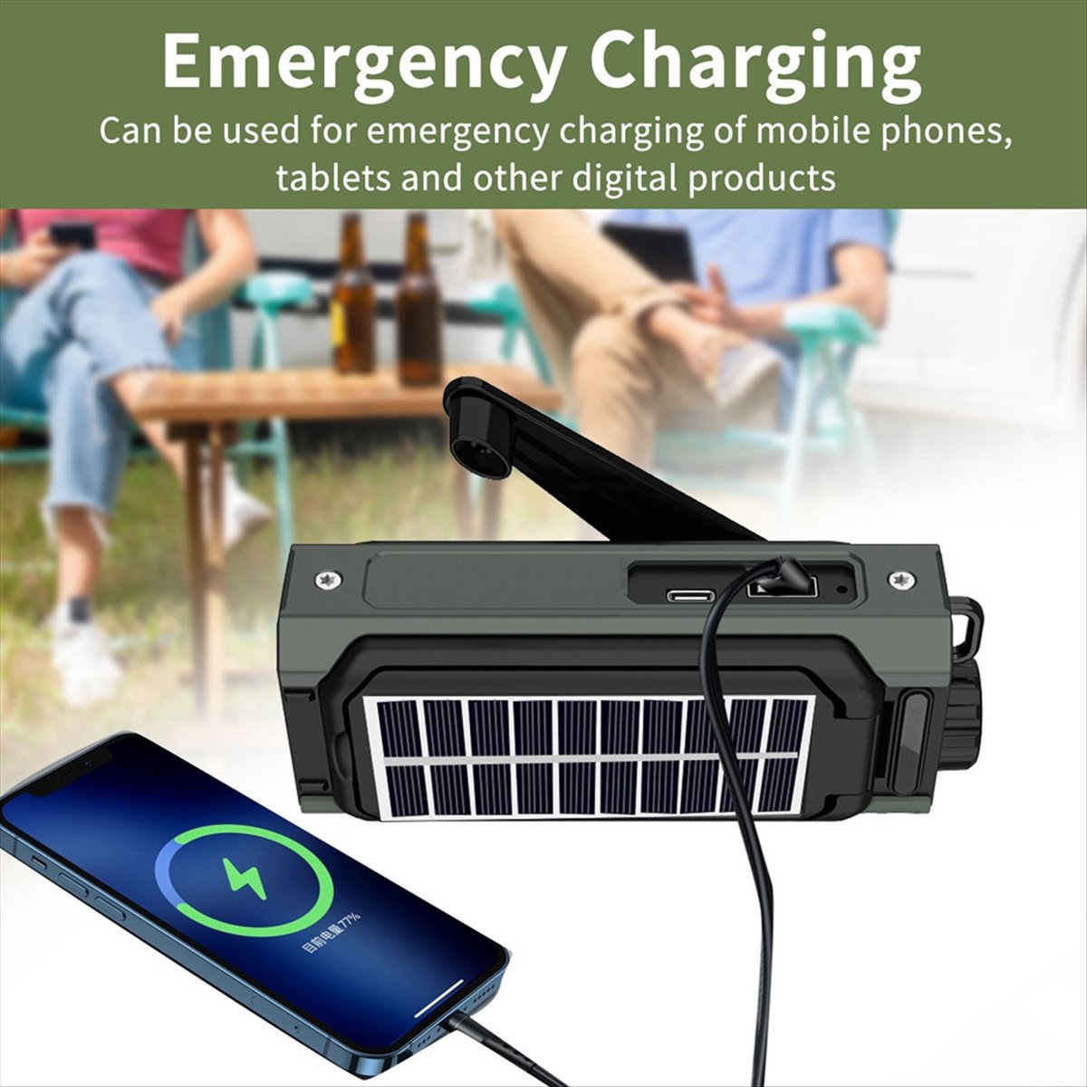 Emergency Radio Solar - Radio Solar Portátil A26Z, Radio de