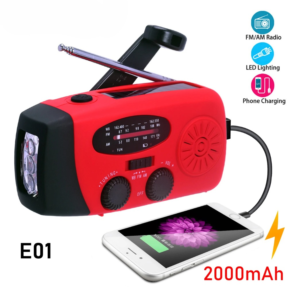Emergency Radio Solar - Radio Solar de Emergencia E01 con