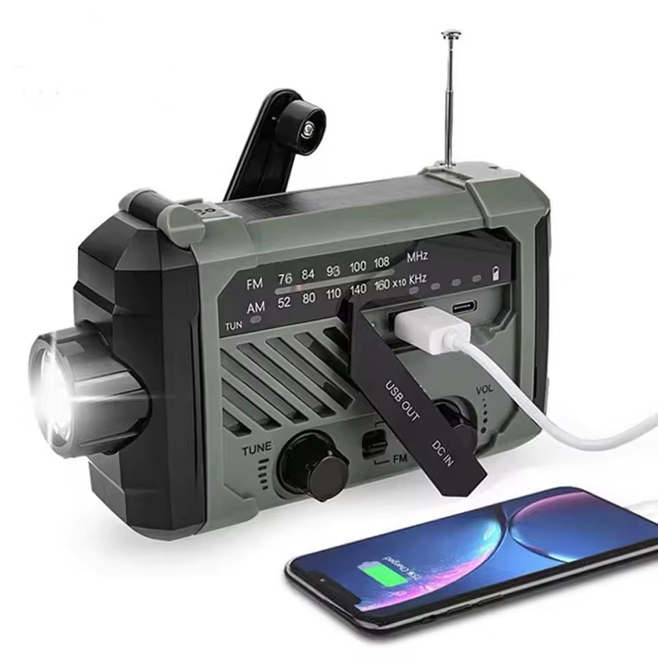 Emergency Radio Solar - Radio solar de emergencia con mango,