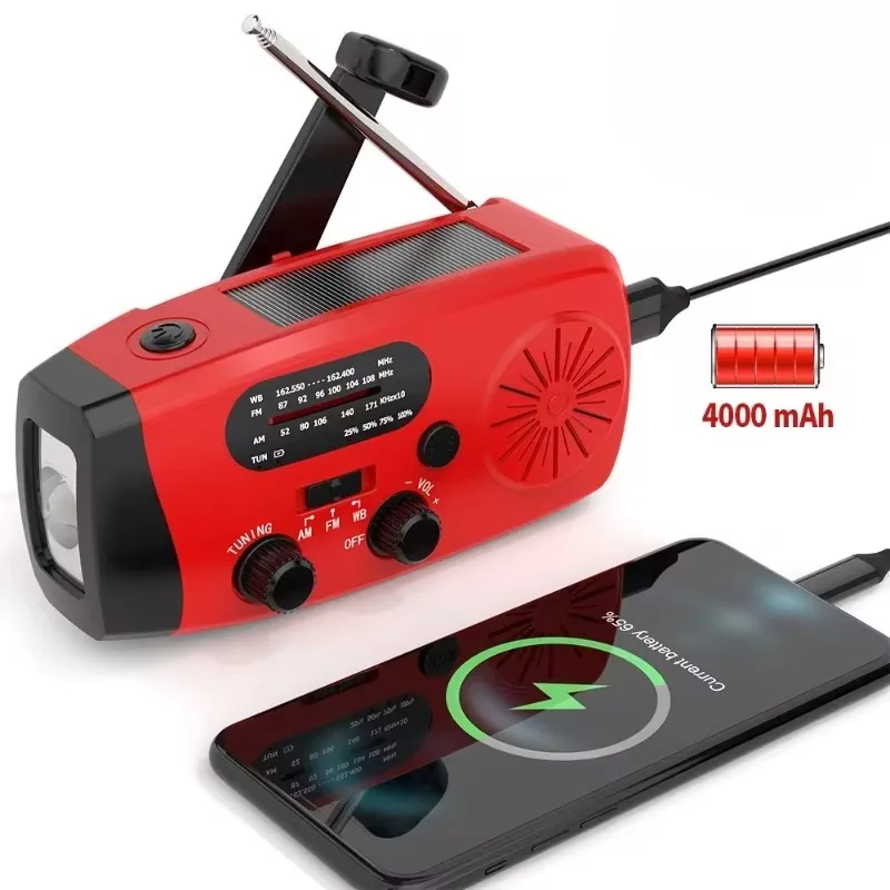Emergency Radio Solar - Linterna de emergencia para exteriores, luz