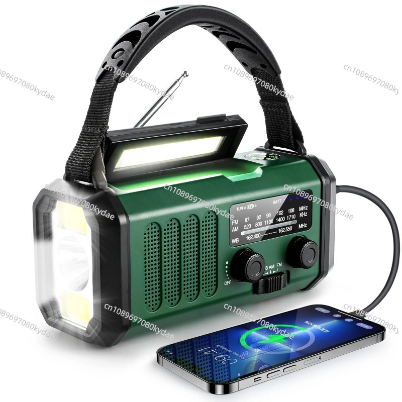 Emergency Radio Solar - Radio meteorológica de emergencia con manivela