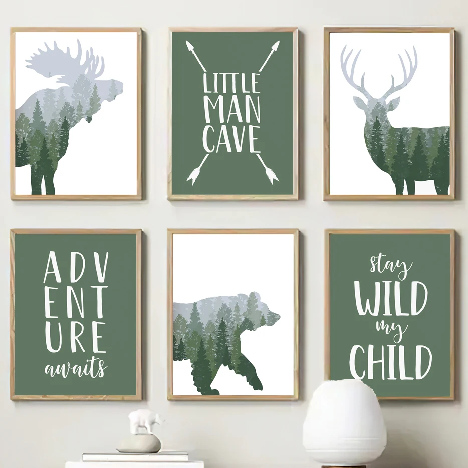 Outdoor Adventure Quotes - Lienzo decorativo con diseño de ciervo,