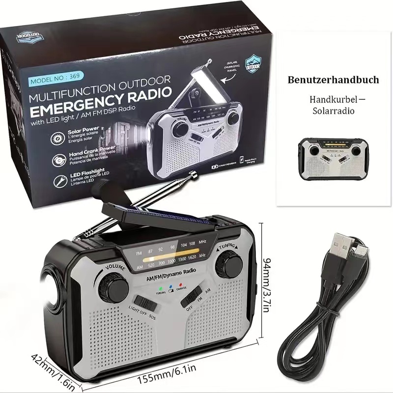 Emergency Radio Solar - Radio solar, radio de emergencia con