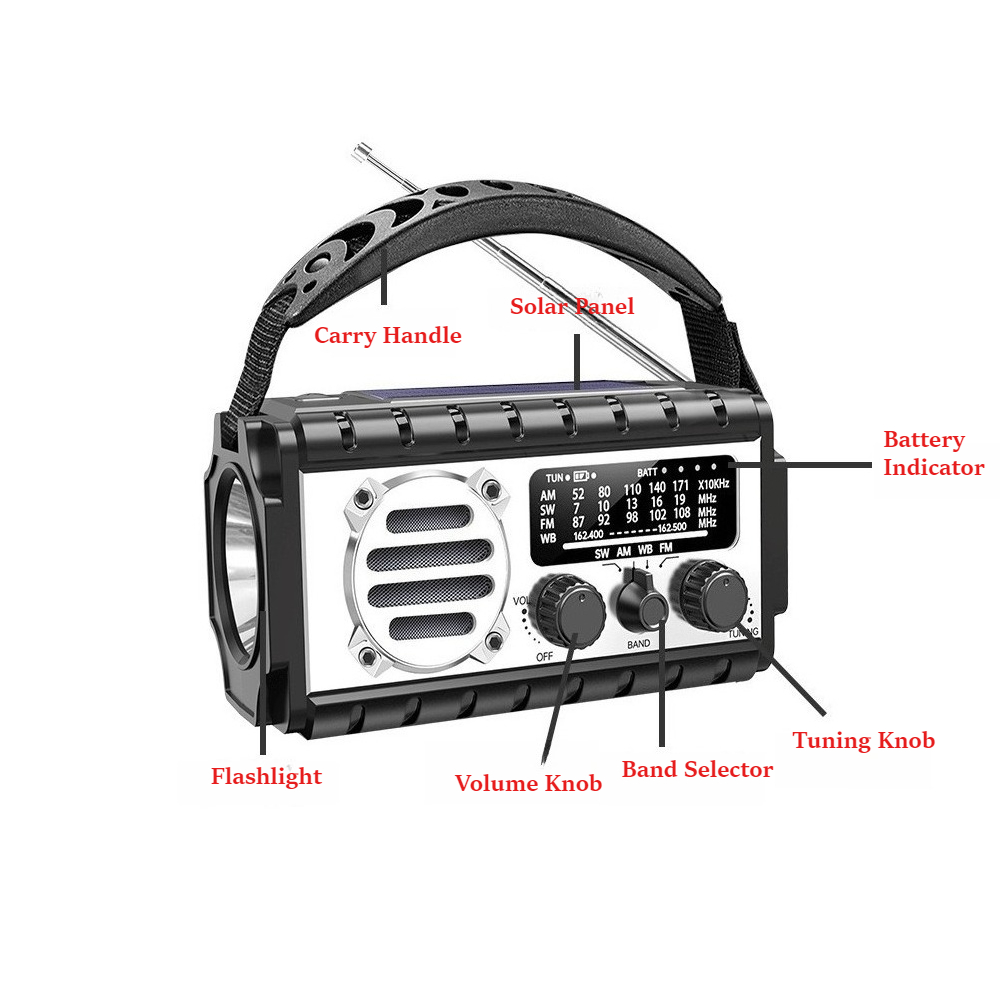 Radio de Emergencia Portátil c - Emergency Radio Solar reseña y precio