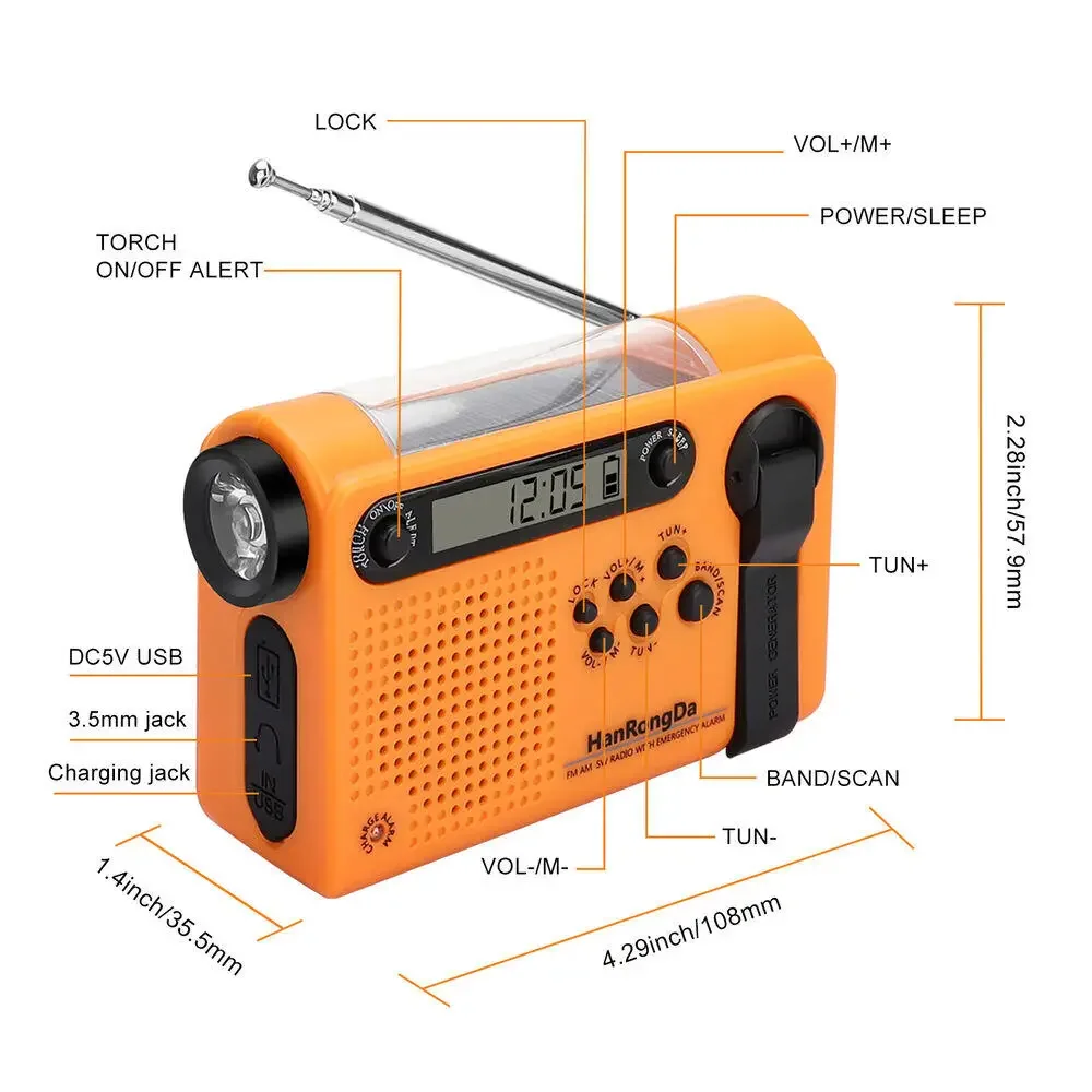 Radios meteorológicas portátil - Emergency Radio Solar reseña y precio
