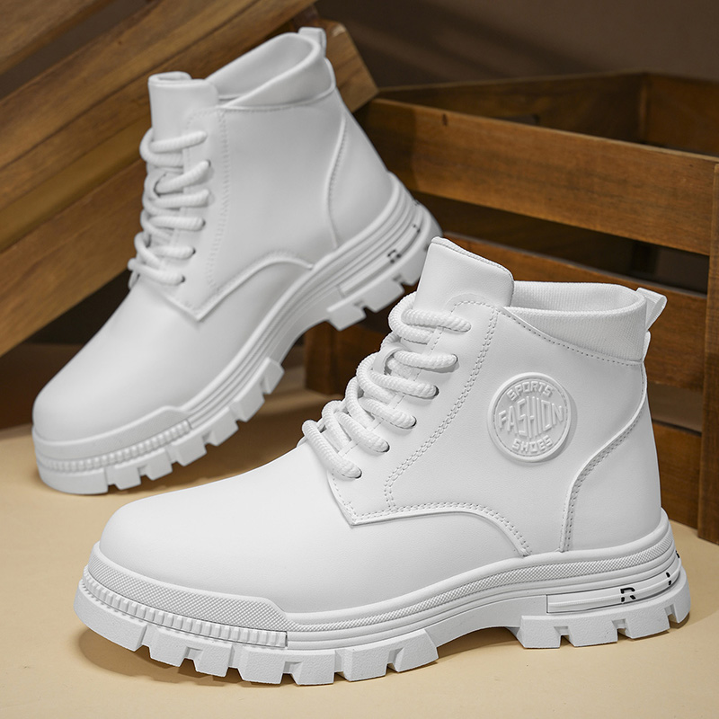 Botas de combate de cuero blan - Outdoor Adventure Shoes reseña y precio