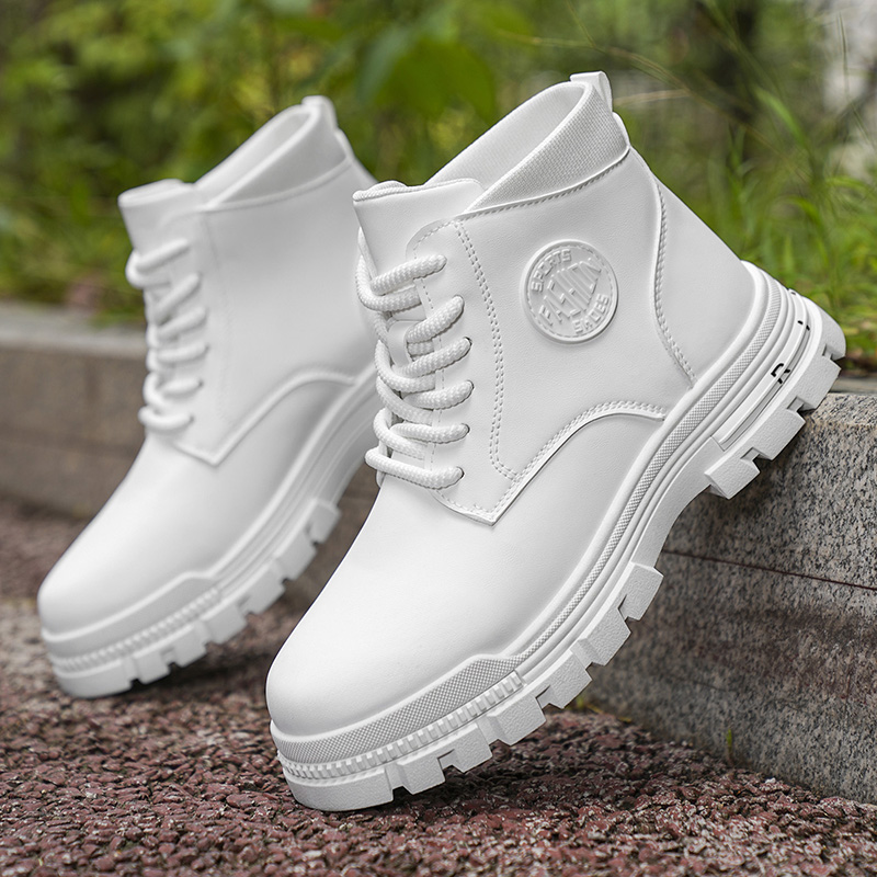 Botas de combate de cuero blan - Outdoor Adventure Shoes reseña y precio