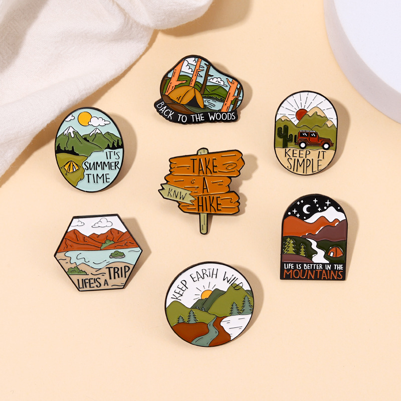 Set de Broches Esmaltados para - Outdoor Adventure Quotes reseña y precio