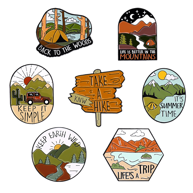 Set de Broches Esmaltados para - Outdoor Adventure Quotes reseña y precio