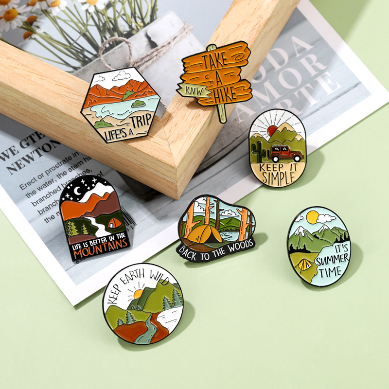Set de Broches Esmaltados para - Outdoor Adventure Quotes reseña y precio