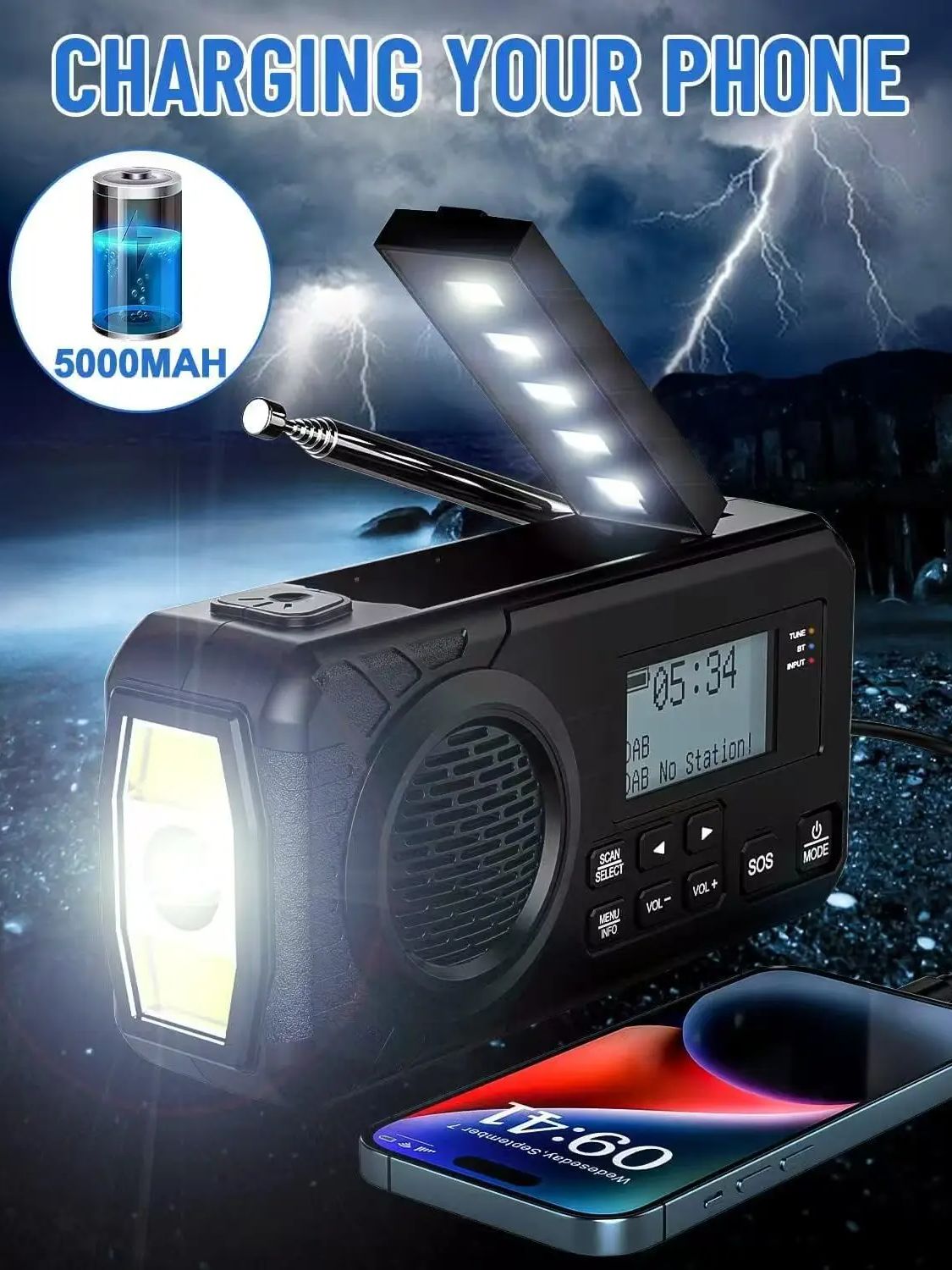Radio Digital DAB/DAB+/FM con  - Emergency Radio Solar reseña y precio